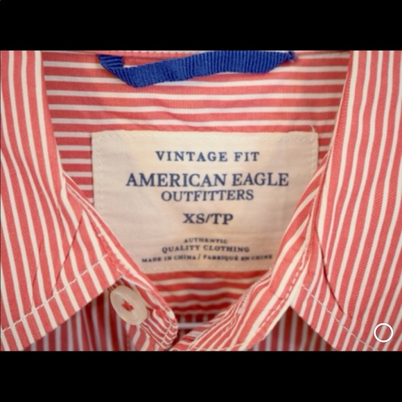 American Eagle Vintage cut Men’s Striped LS Shirt - Picture 2 of 3